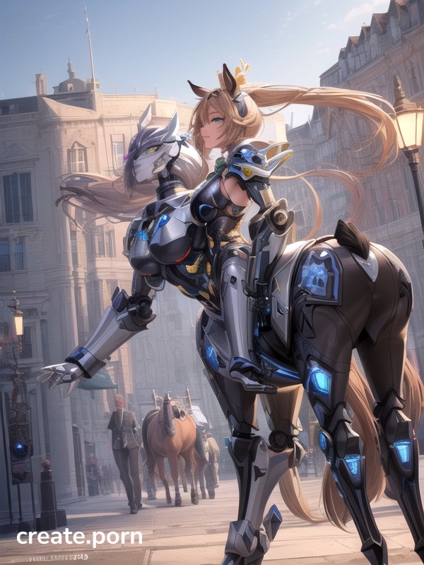 Centaur Porn - Two Arms, High Resolution, Cute Centaur Gyroid Girl AI Porn