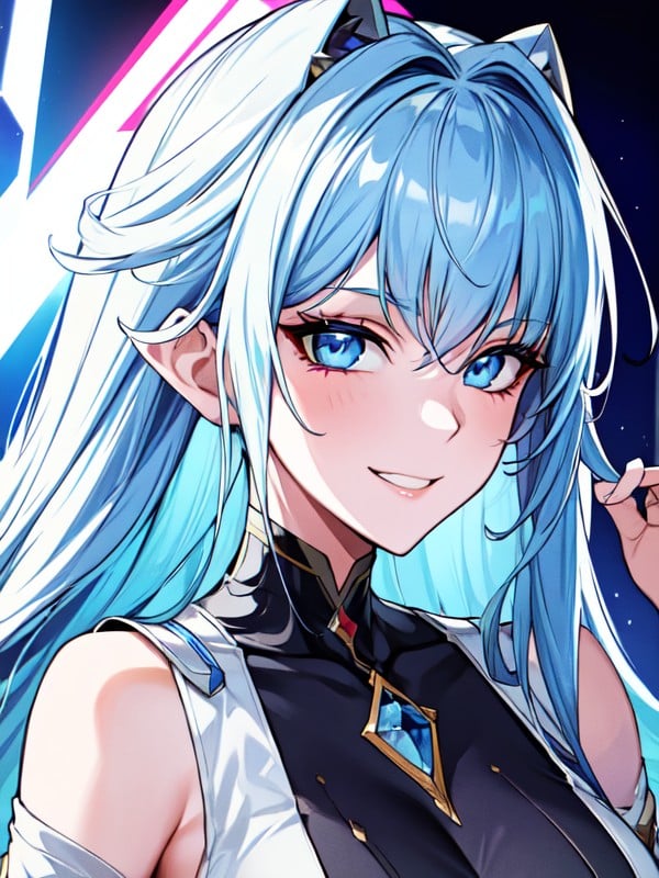 Blue Hair Anime Porn Facial - Blue Hair, 20+, Thick Lines AI Porn