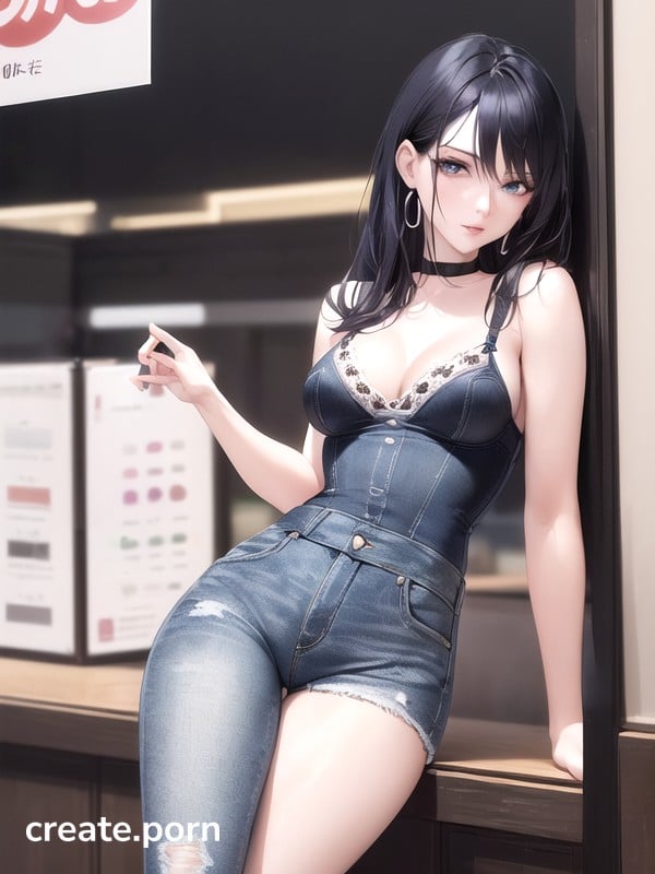 Anime Jeans Porn - Jeans, Black Hair, Pale Skin AI Porn