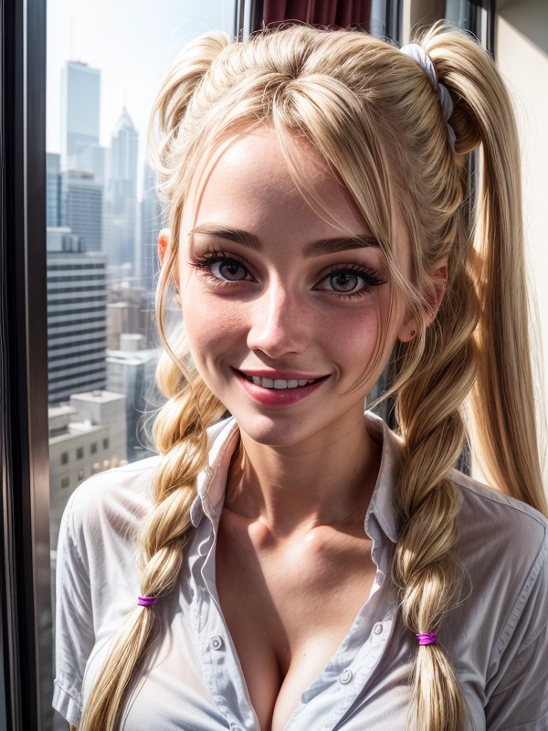 Blonde Pigtails Porn - Blonde Hair, 18, Pigtails AI Porn