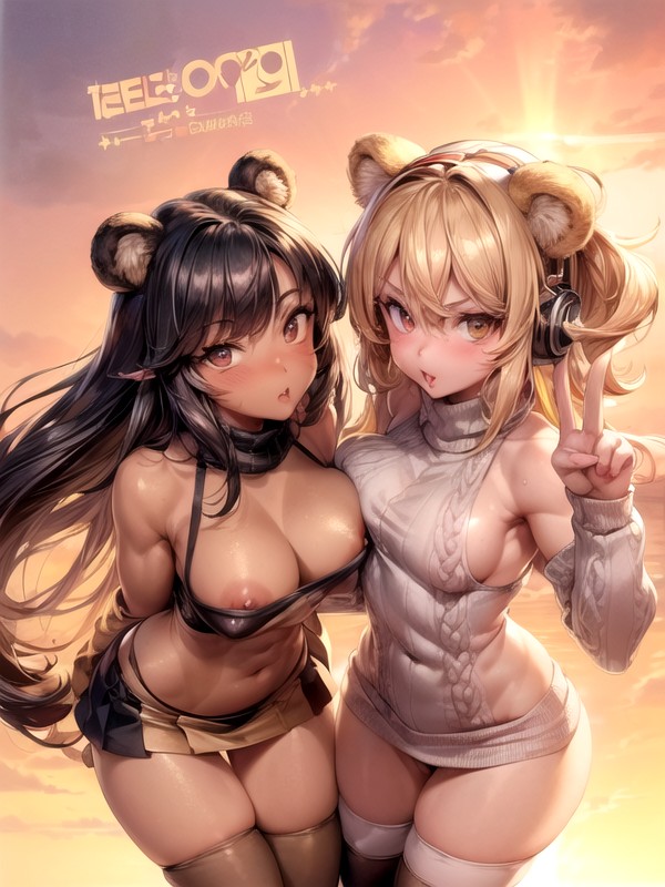 Curly, Detailed Muscle, Blonde Hair AI Porn