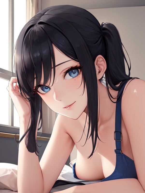 600px x 800px - Small Breast, Black Hair, Pigtails AI Porn