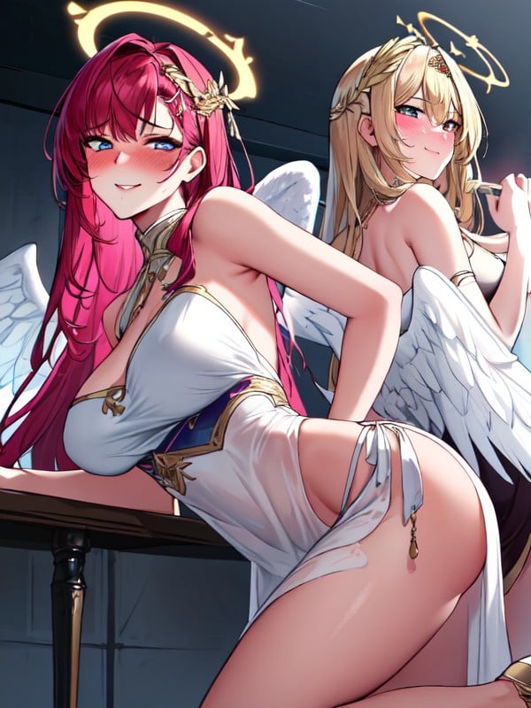 Anime Angel Lesbian Porn - Bottom Up, Lesbian, Angel AI Porn