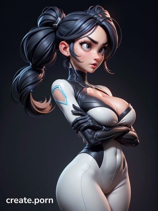 Cartoon Animated Black - Black Hair, Shocked, 3d (cartoon) AI Porn