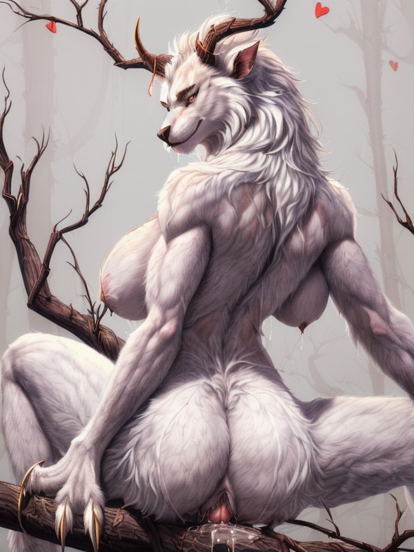 In Heat, & Furry Beast, A Back With Hairy Furry AI Porn