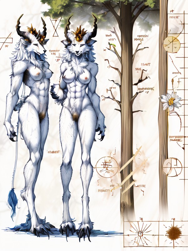Furred Skinny Body, A White Hairy Evil Beast, A White Hairy Evil Beast Furry AI Porn
