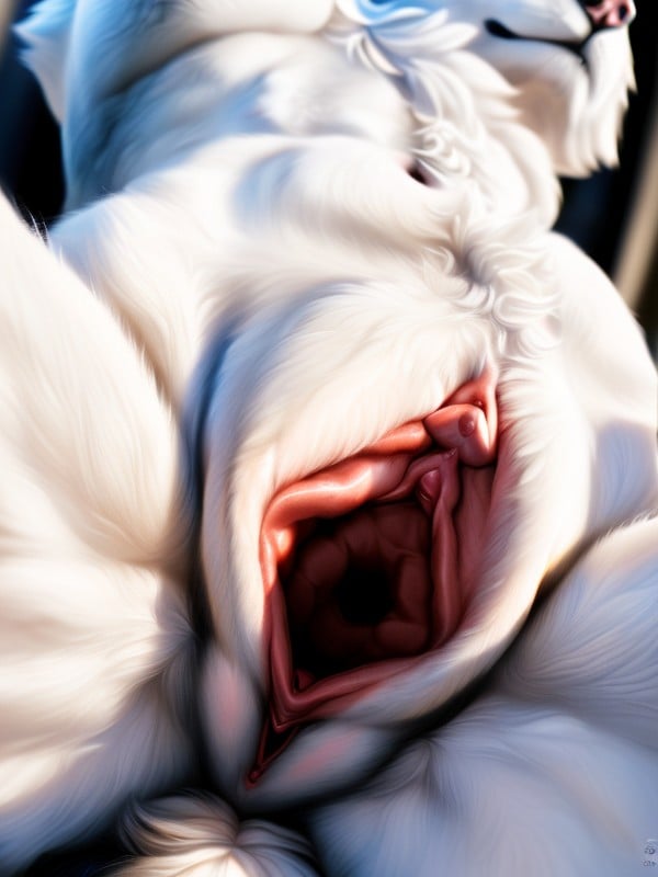 Masturbation, Detailed Muscle, Ultra Detailed Gaping Labia Minora Furry IA