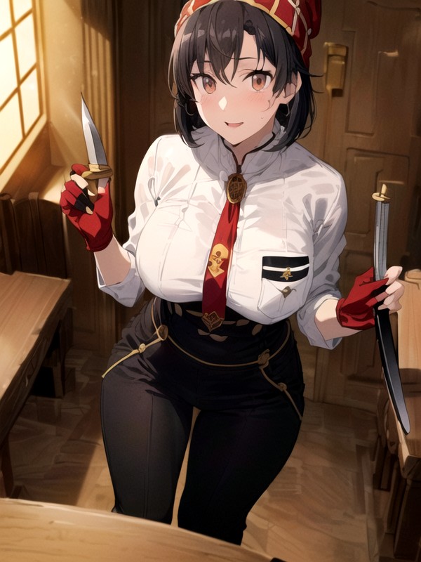 Red Tie, Still Sheathed, Mignon Porno IA Hentai