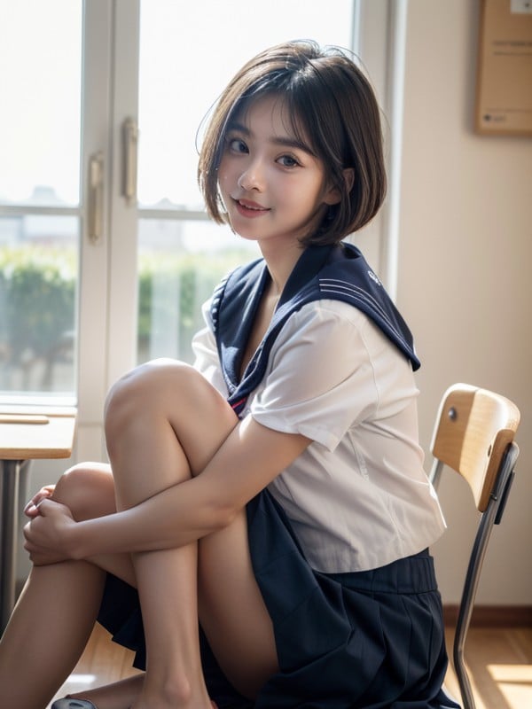 Culo Masivo, Cute, Bob Cut Porno asiático IA