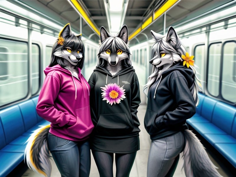 Coletas, Detailed Gold_yellow Eyes, Sfw Furry IA