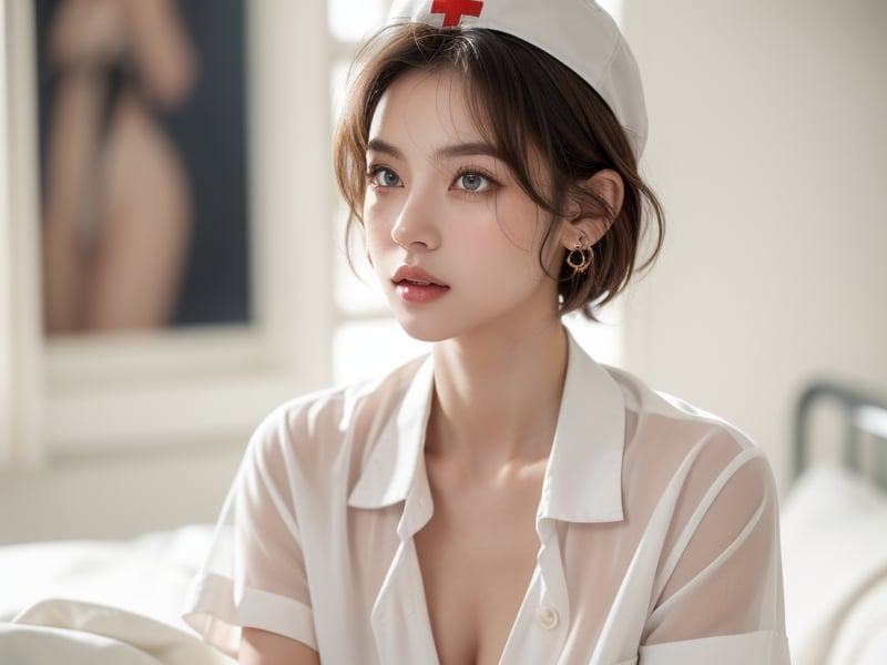 Nurse, Hospital, Looking At Viewer Asian AI Porn