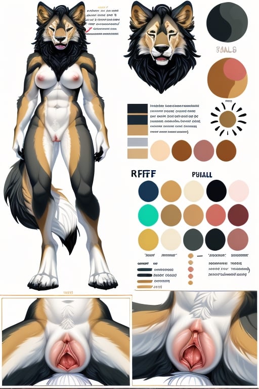 Best Quality, Reference Sheet, Accurate Reference Sheet Furry AI Porn