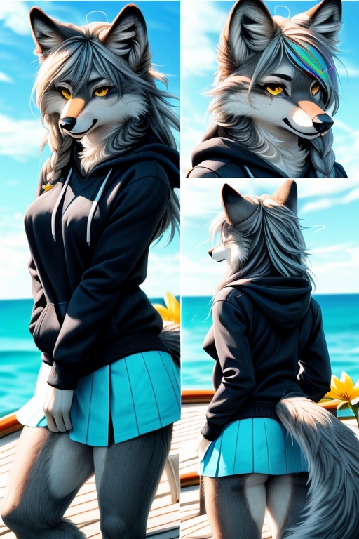 Tail On, Fur Hasty, Looking At Viewer Furry AI Porn