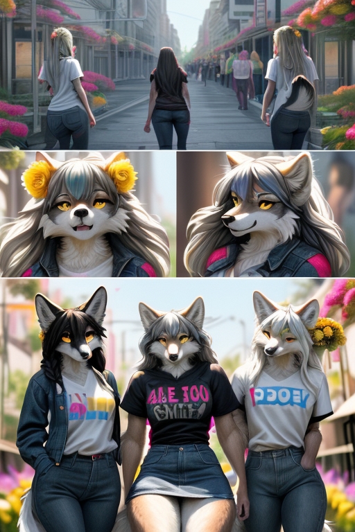 Sfw, Multiple Grid View, Hairy Furry Furry IA