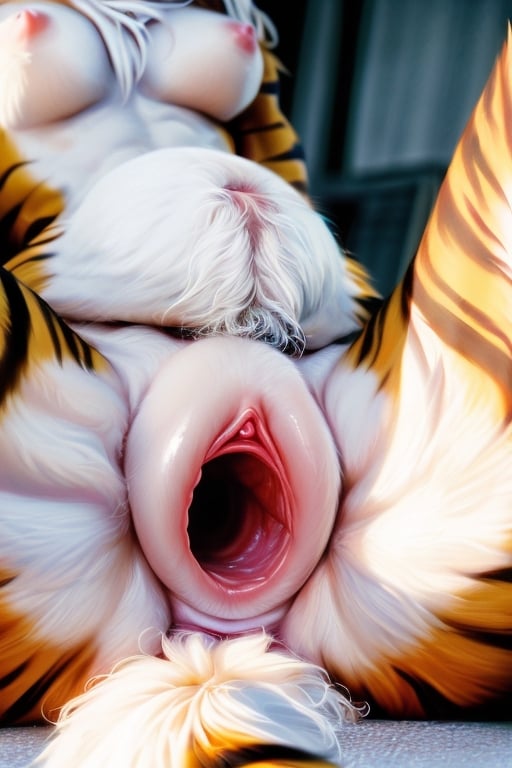 Expressive Eyes, Ultra Detailed Anus, White Hairy Pubic Hair ファーリーAIエロ