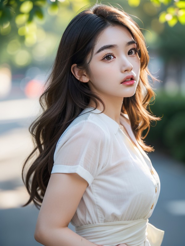 Skinny, Front View, Wide Hips Asian AI Porn