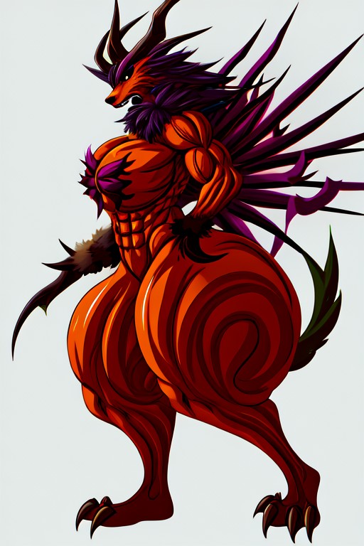 Thick Line Art, Breasts As Myriad, Vector Color AI Porn