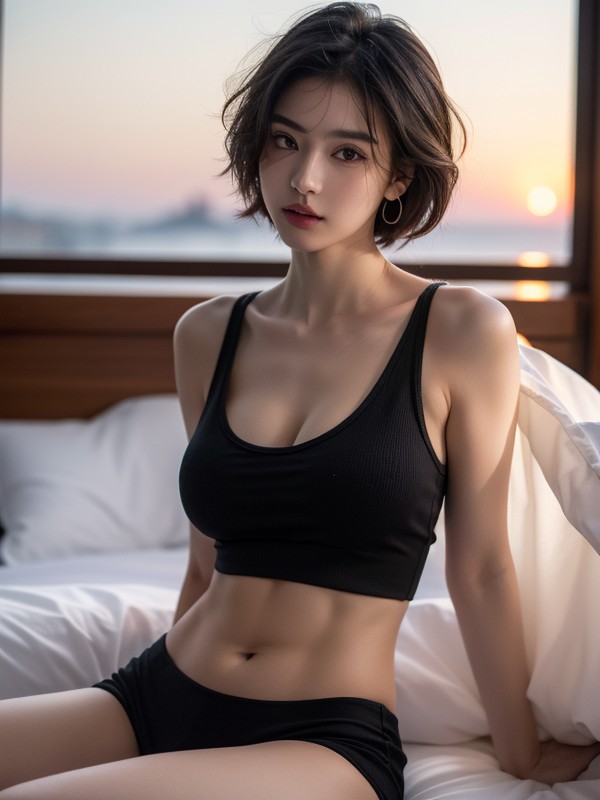 High-rise And Mini And Denim And Skirt Realistic Style, Short Length, Ultra Detailed Clothes Asian AI Porn