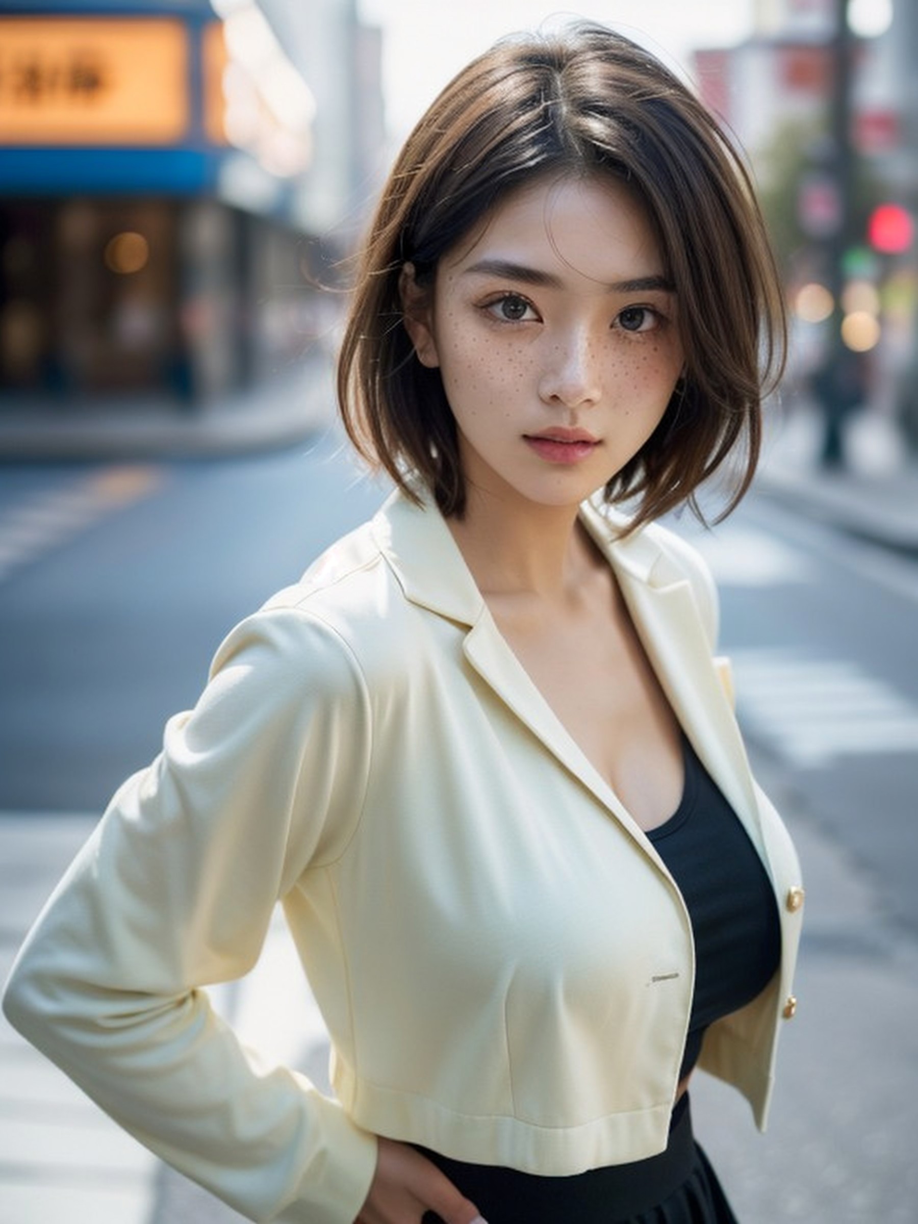 Extremely Detailed Hair, Round Face, Thin Eyebrows AI Porn