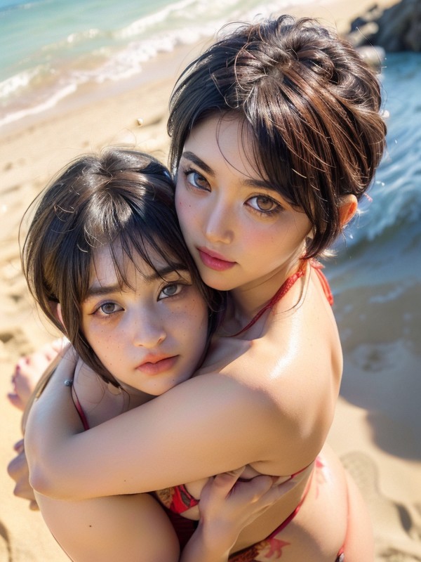 Japanese, Long Eyelashes, Big Waves AI Porn