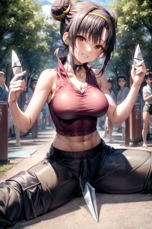 Japanese, Sleeveless T-shirt, Logs Act As Targets Hentai AI Porn