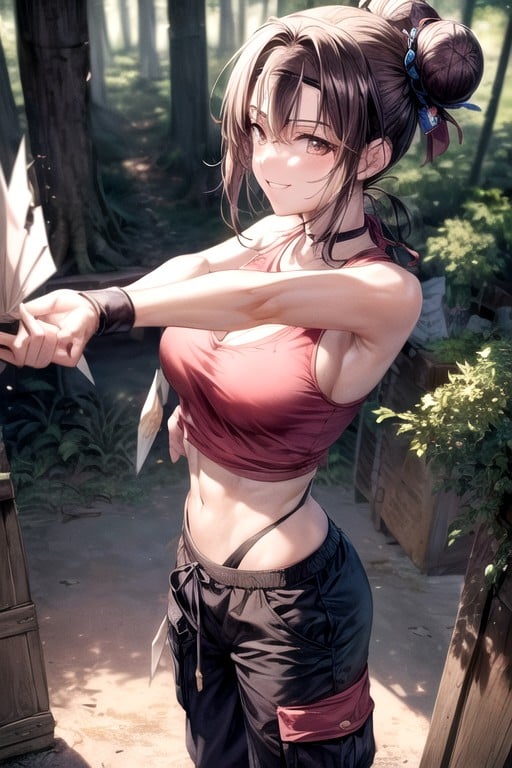Add Detail, Very Short Hair, Pink Workout Shirt Hentai AI Porn
