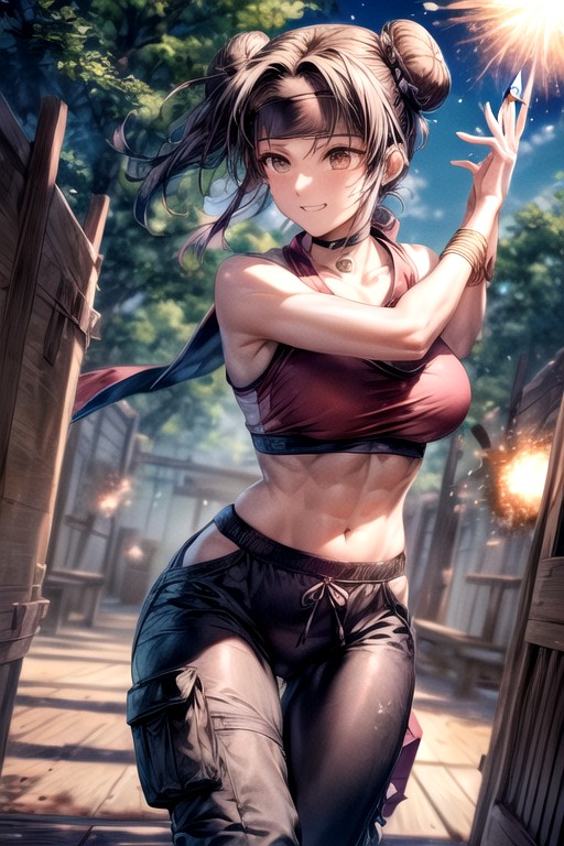 Ultra Detallado, Ninja Leaf Headband, Escote Hentai IA