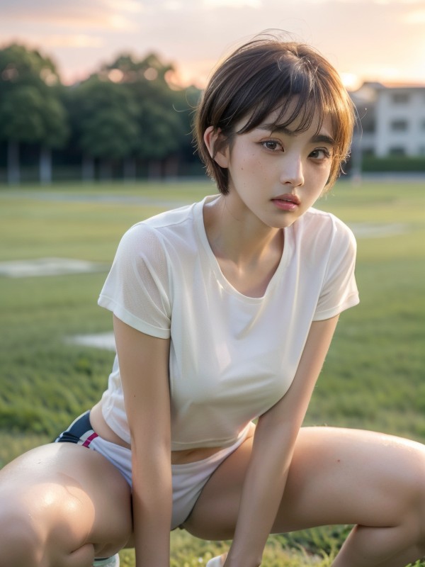 White T-shirts, 's Anastasiya Bezrukova Face, Gym Shirts AI Porn
