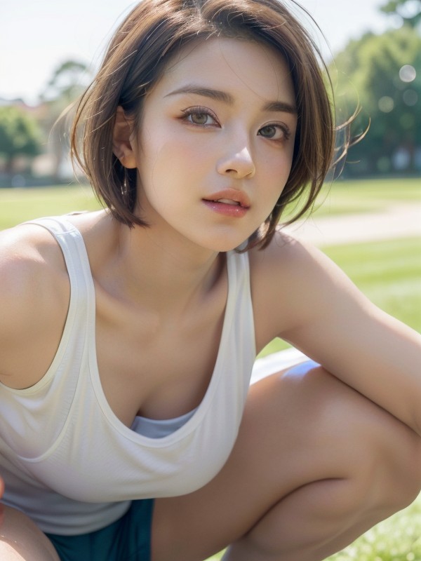 Pixie Cut, Gym Uniform, Extremely Detailed Outfit AI Porn