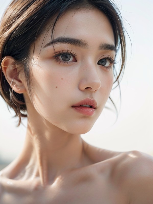 Extremely Detailed Hair, Cute Japanese Idol, Wind In Hair AI Porn