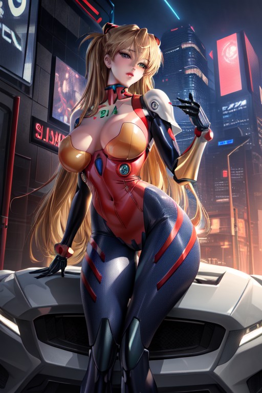 In A Cyber City, Thin Body With Big Breastsultra Detailed Lights And Shadowsultra Detailed Bodyultra Detailed Clothesultra Detailed Faceultra Detailed Backgroundultra Realistic, On Guardgorgeous Beauty Wearing Mecha-armorlong Blond Straight Hairthin Face Hentai IA pornografia