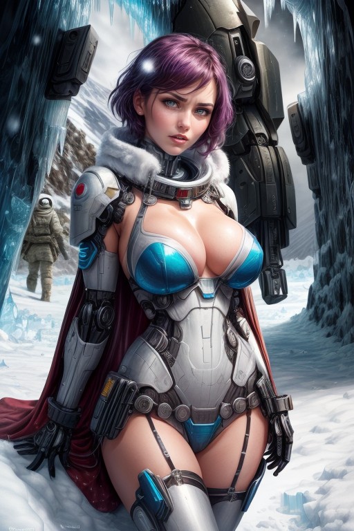 Accurate Body Placement, Snowing, Underboob AI Porn