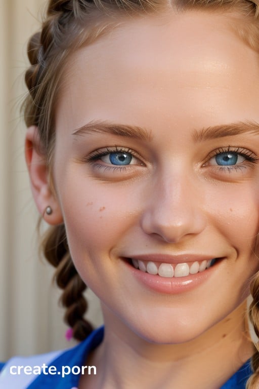 512px x 768px - Pigtails, Blue Eyes, Close Up AI Porn