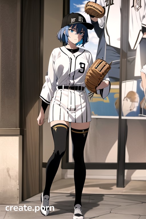 Baseball Uniform Porn - Thigh High Socks, Baseball Uniform, Bathrobe AI Porn