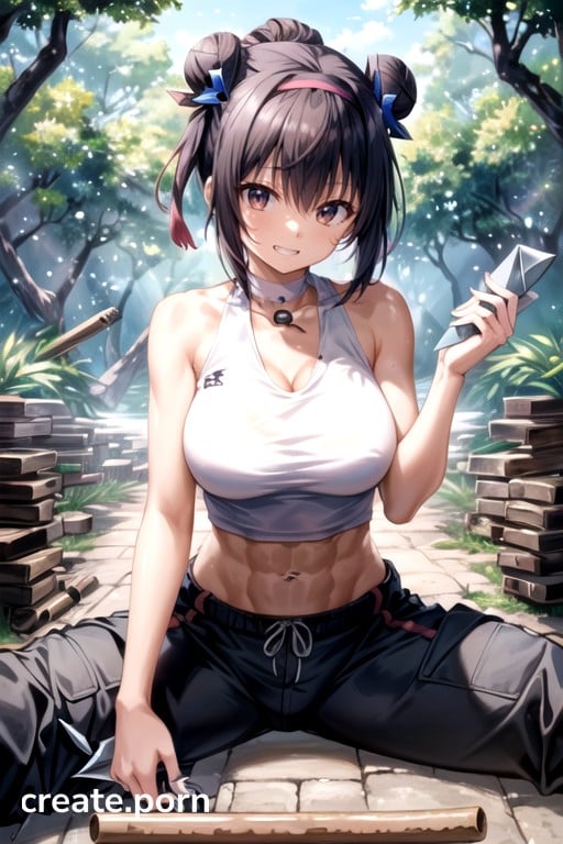 Kunai In Hands, Holding Weapons, 20s Hentai AI Porn