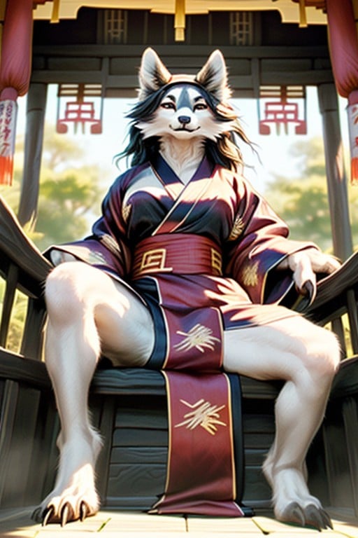 Vestido De Seda, Just Like Twins Woman, Furred White Hairy Beast Furry IA