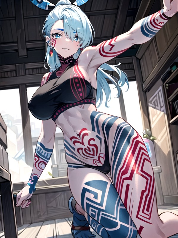 Geometric Pattern Tattoo, Bad Hands, Perfect Anatomy AI Porn