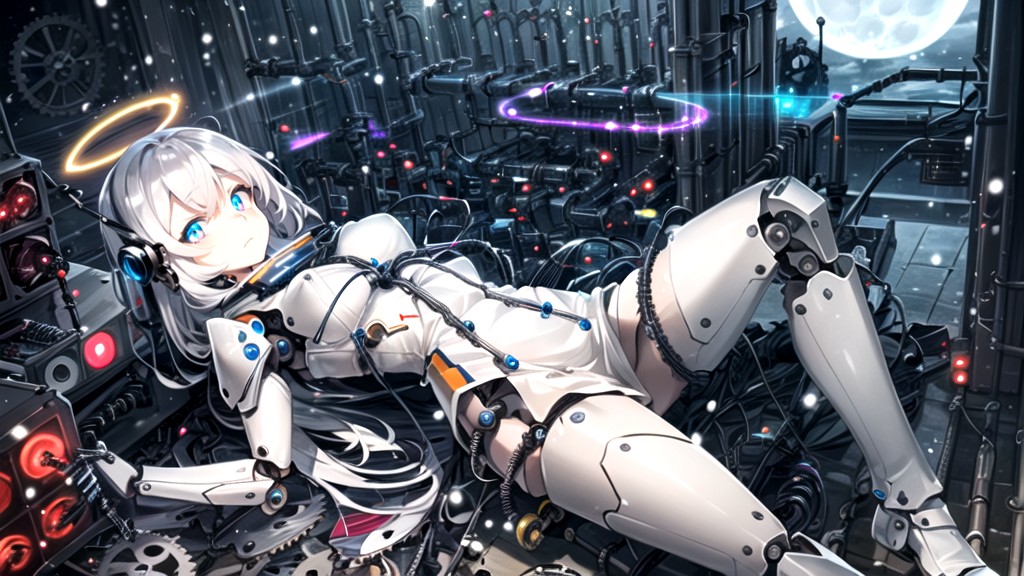 Surgical Mask, Glowing Mechanicalcomputer, Glowing Eyes AI Porn