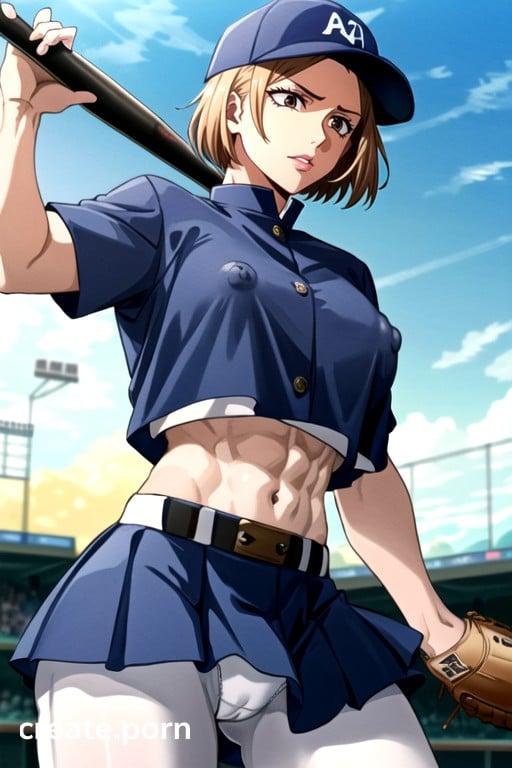 Cameltoe, White Baseball Uniform, Kugisaki Nobara (jujutsu Kaisen) AI Porn