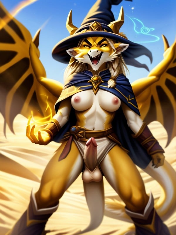 Front View, Small Balls, Tiny Testicles Furry AI Porn