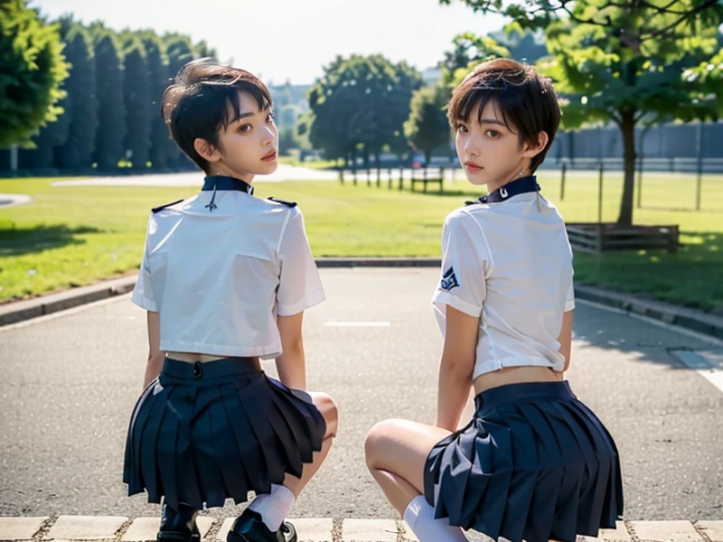 Wearing Same Outfit, Blush, High Resolution AI Porn