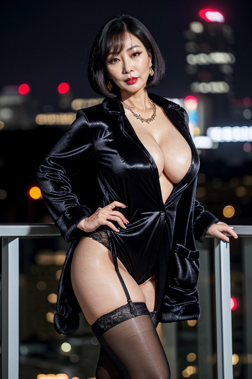 512px x 768px - Stockings, Japanese Mature Woman, Night AI Porn