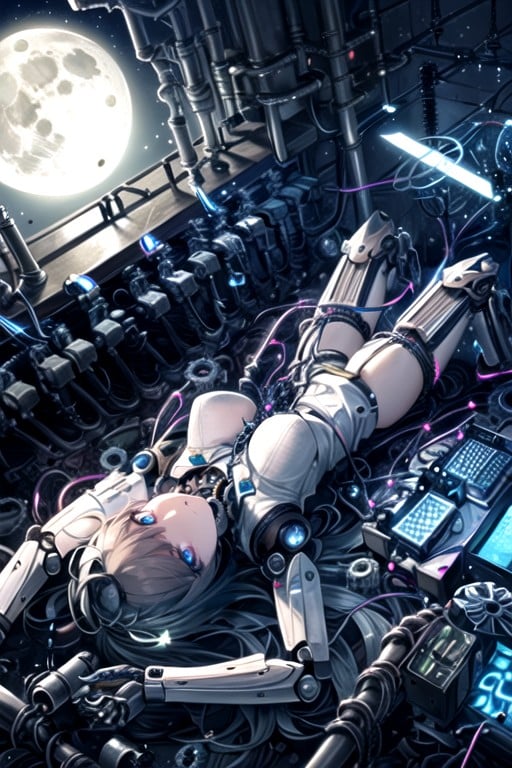 K, Laying, Cables AI Porn