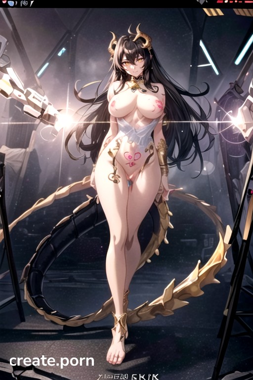 Blurred Or Missing Scene Elements, Exposed Feet, Golden Feet Chain Hentai AI Porn