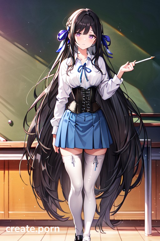 Standing, School, Small Breast AI Porn