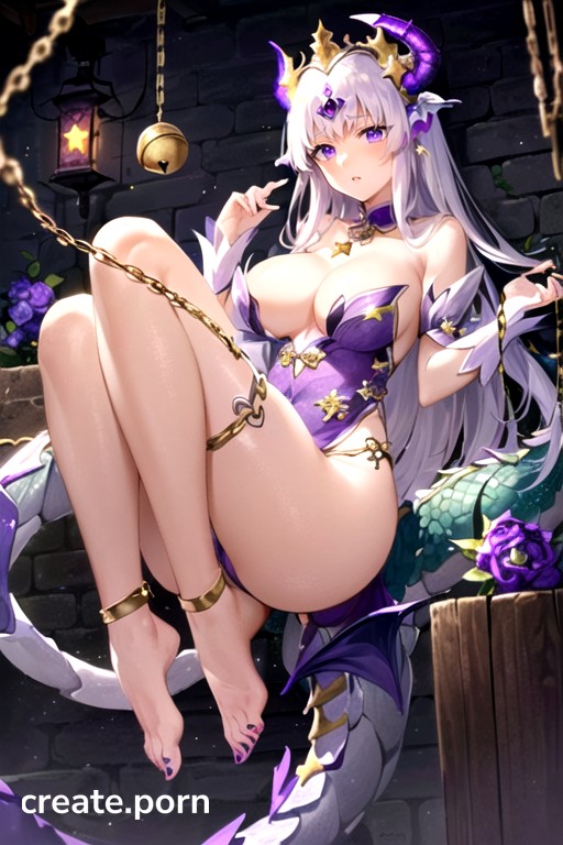 Charming Ass, Half A Ton On The Ground, Bound By Chains And Handcuffs Hentai AI Porn
