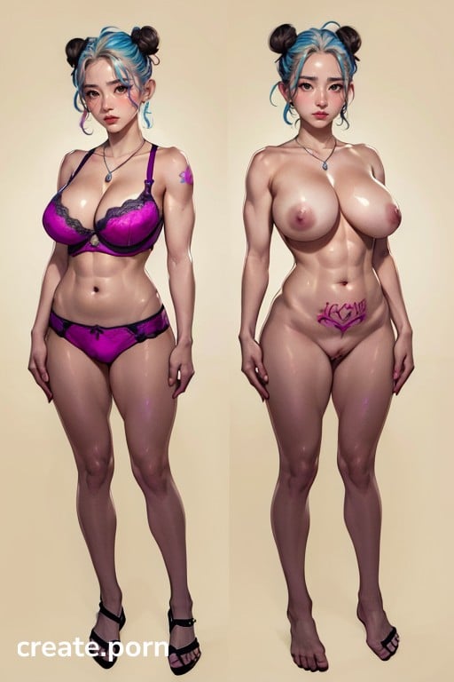 Thick Muscular Quads, Barefoot, K Raw Photo Porno asiático IA