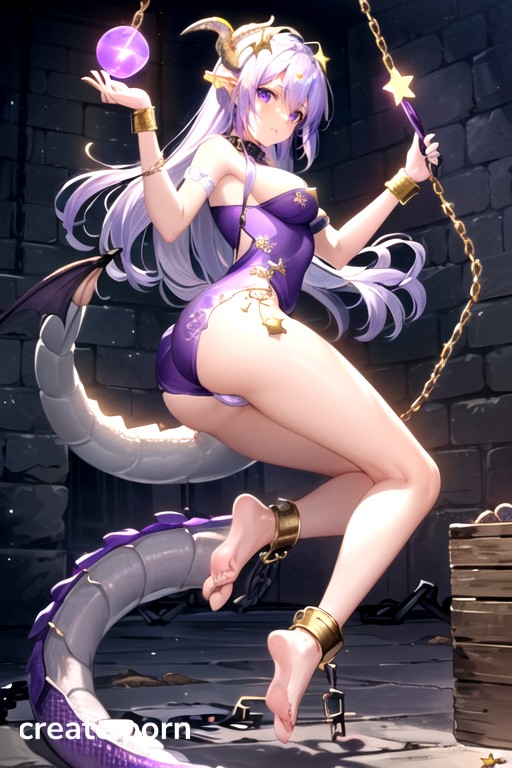 White Straight Hair, Charming Breasts, A Refined Human Body Hentai AI Porn