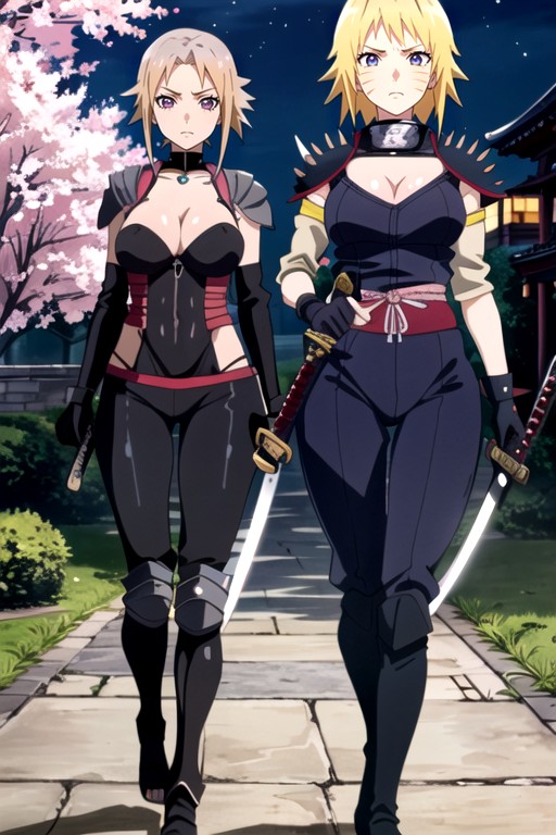 Indigo Eyes, Bangs, Katana Hentai AI Porn
