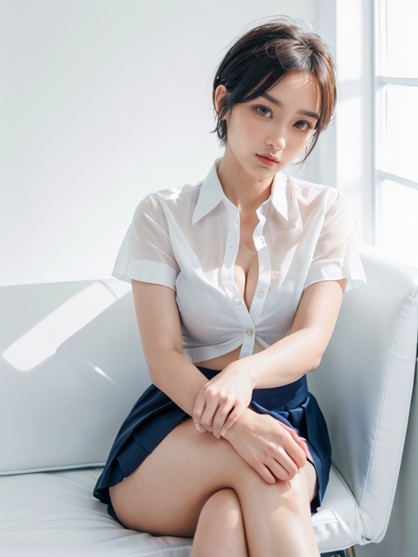 Slim Shape, Long Nose, Horny AI Porn